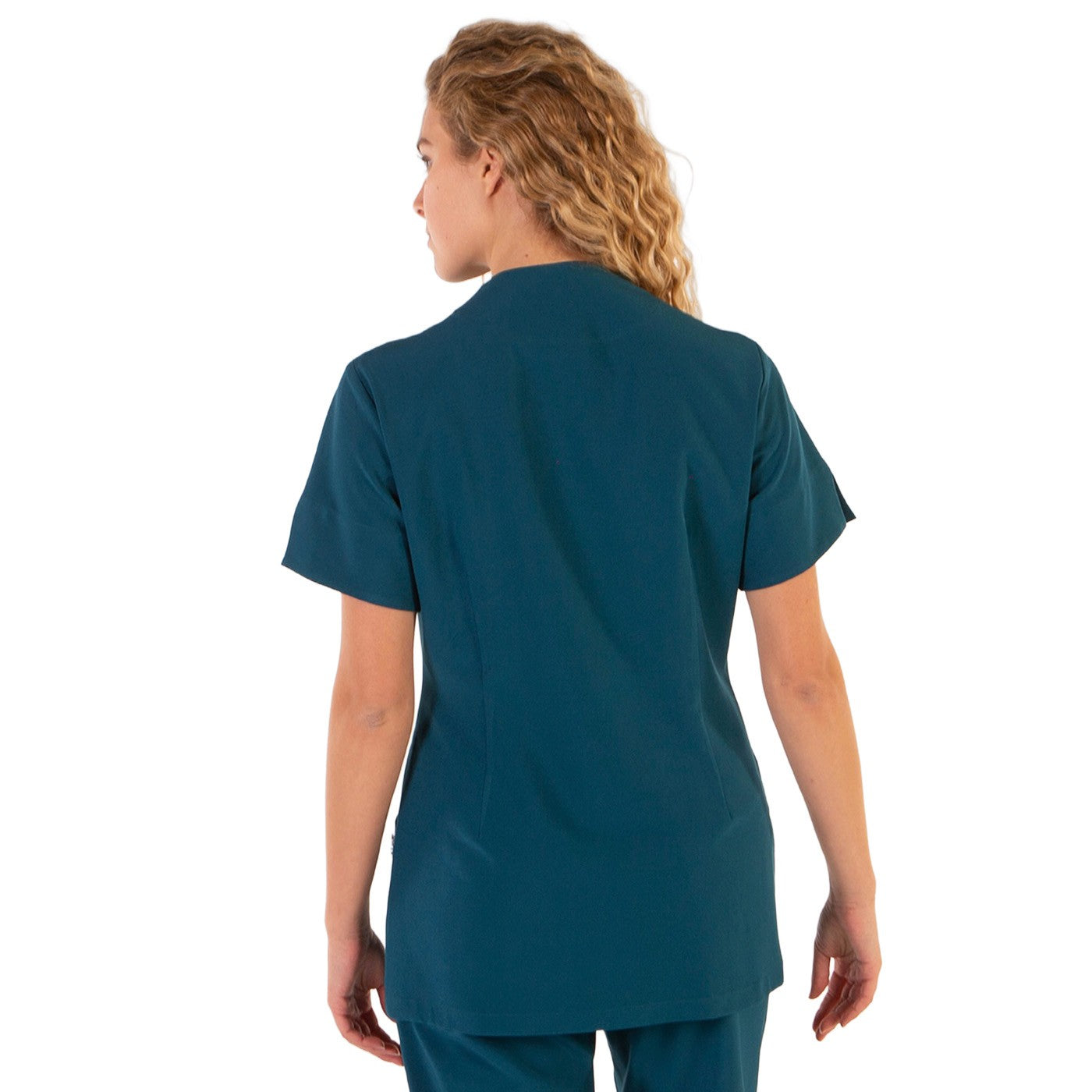 Enfermania Ropa 360 blouse médicale femme zip bleu pétrole