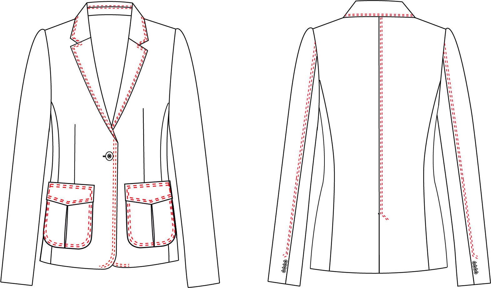 GARY'S Jackets blazer femme marine 1 bouton stretch Trender