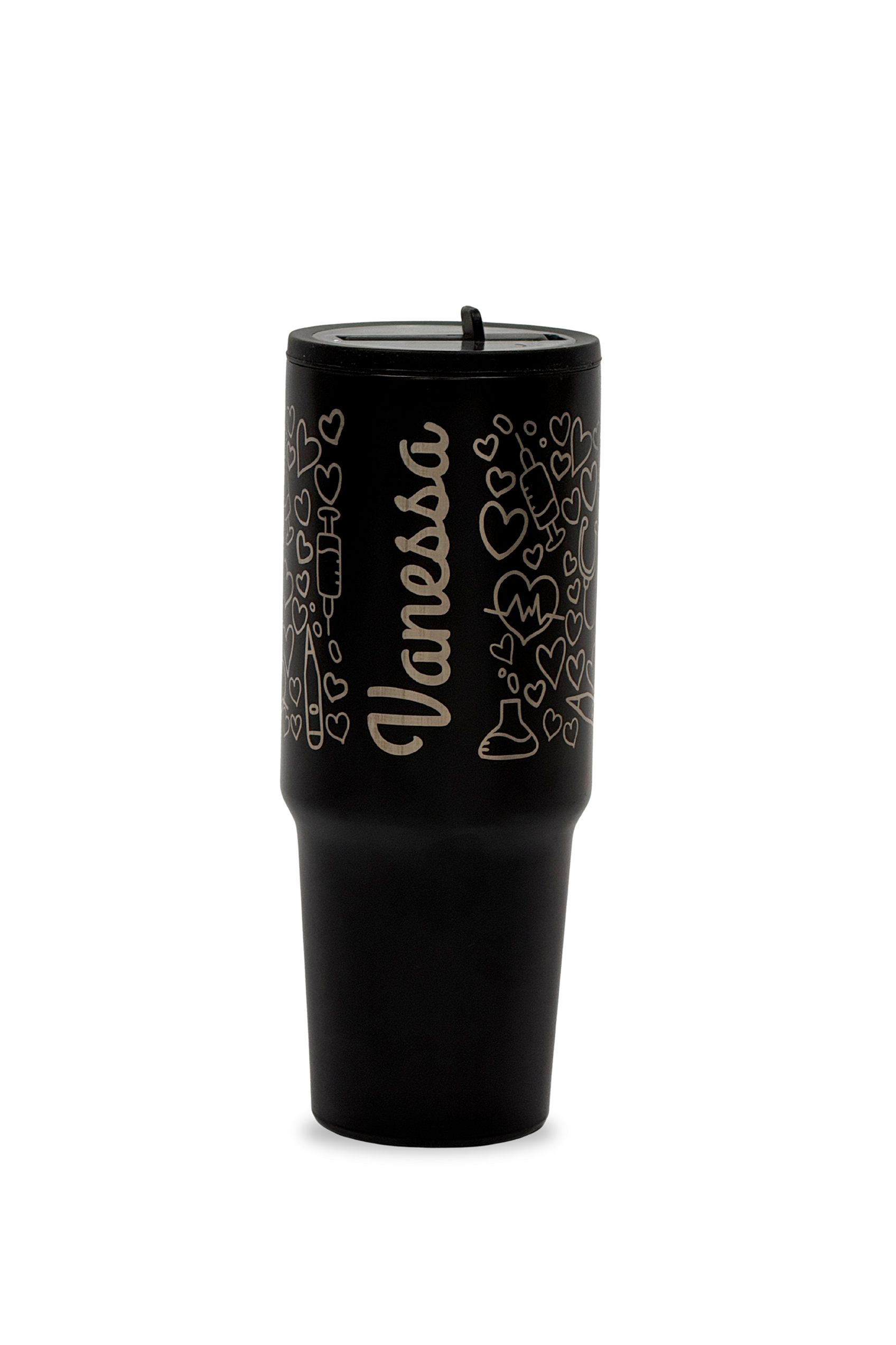 Enfermania Sweet Cake jarre thermique noire 870 ml gravée