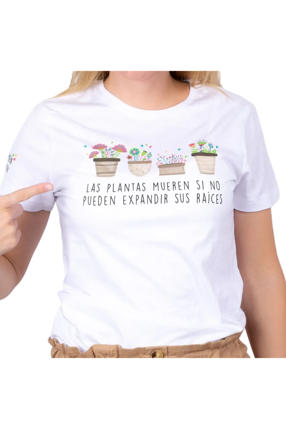 Enfermania Ropa Plantas t-shirt femme blanc S 100% coton