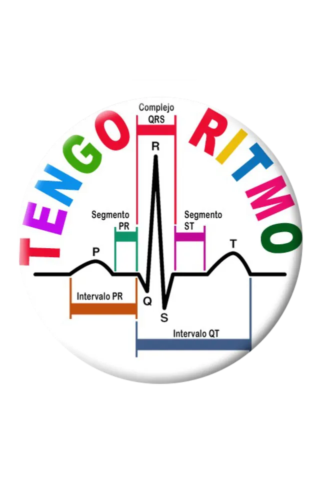 Enfermania Regalos Badge Tengo Ritmo rond 38 mm plastifié