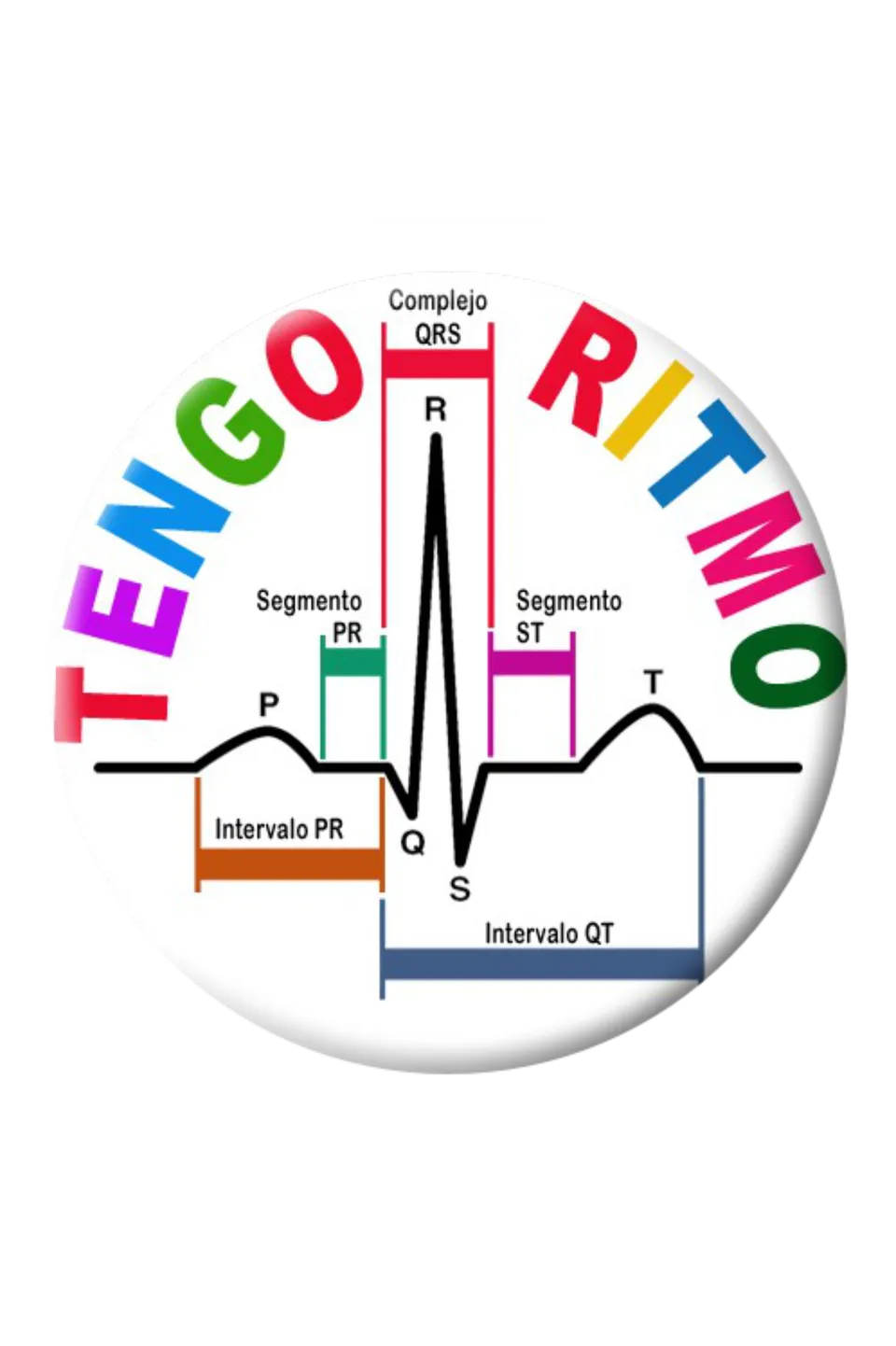 Enfermania Regalos Badge Tengo Ritmo rond 38 mm plastifié