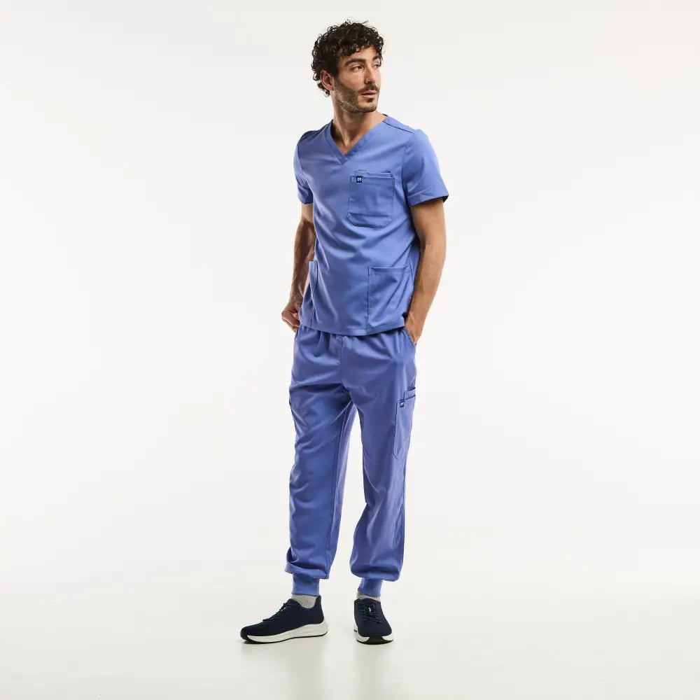 Aelin LUCA Jogger tenue médicale homme bleue stretch