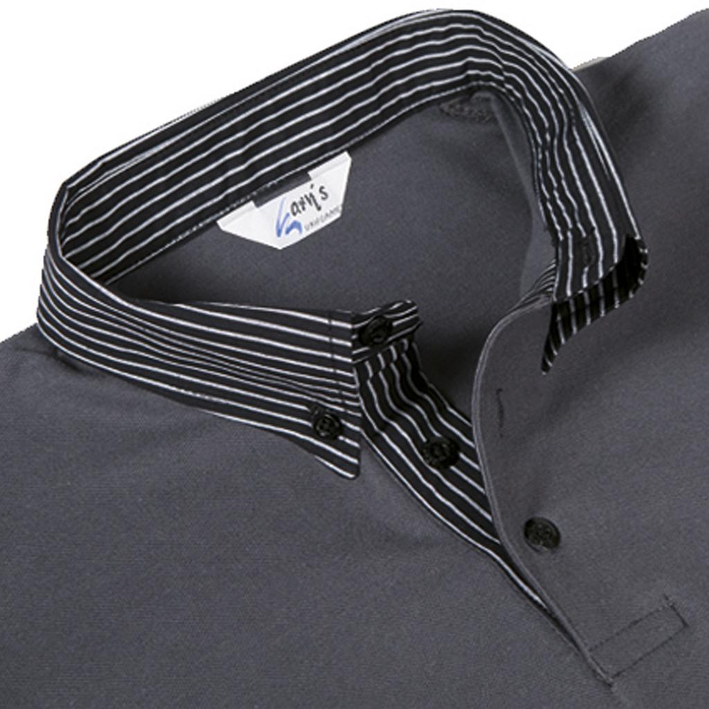 GARY'S Polo homme manche courte gris à rayures
