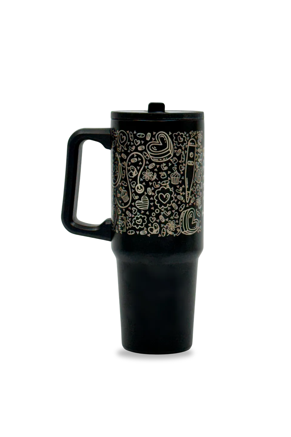Enfermania Sweet Cake jarre thermique noire 870 ml gravée