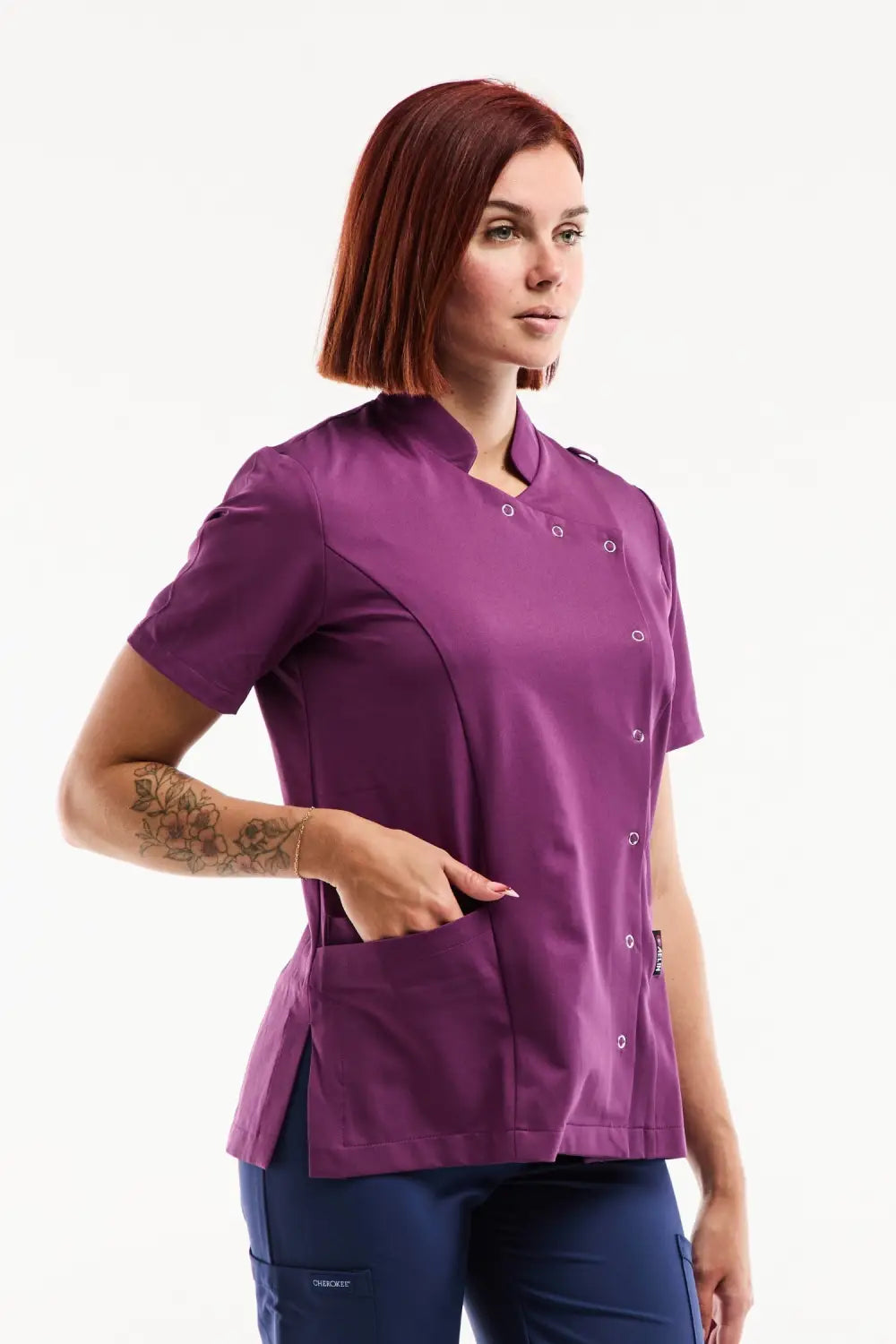 Aelin Aurelia Blouse Médicale Femme Mauve Stretch