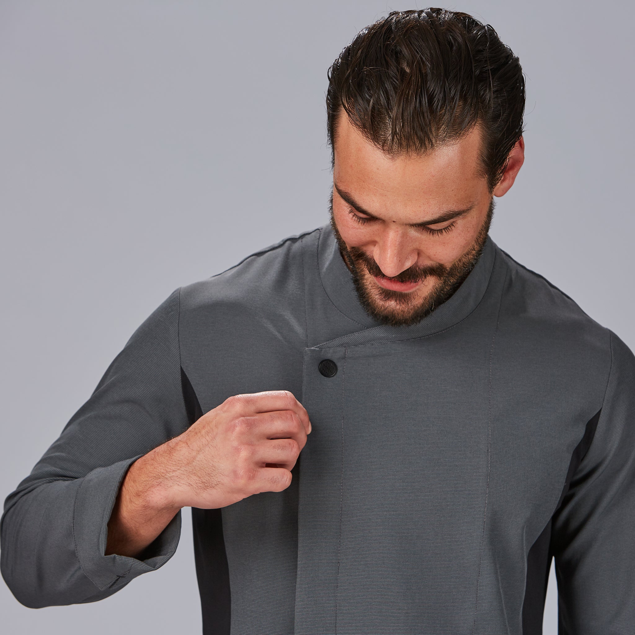 Gary's Ruiz veste cuisine bielastique gris marengo