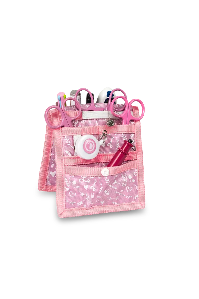 Enfermania Sweet organisateur de poche rose + porte-ciseaux