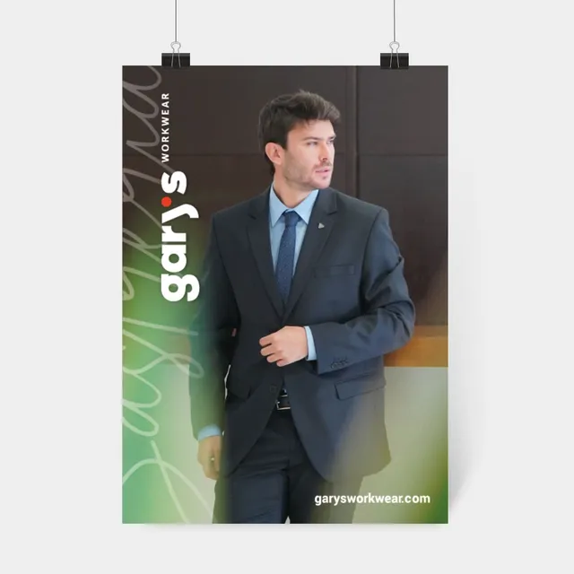 Gary's Advertising Material poster tailleur A2 vitrine