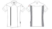 Gary's Sokar Veste Cuisine Unisexe Marine Manches Courtes