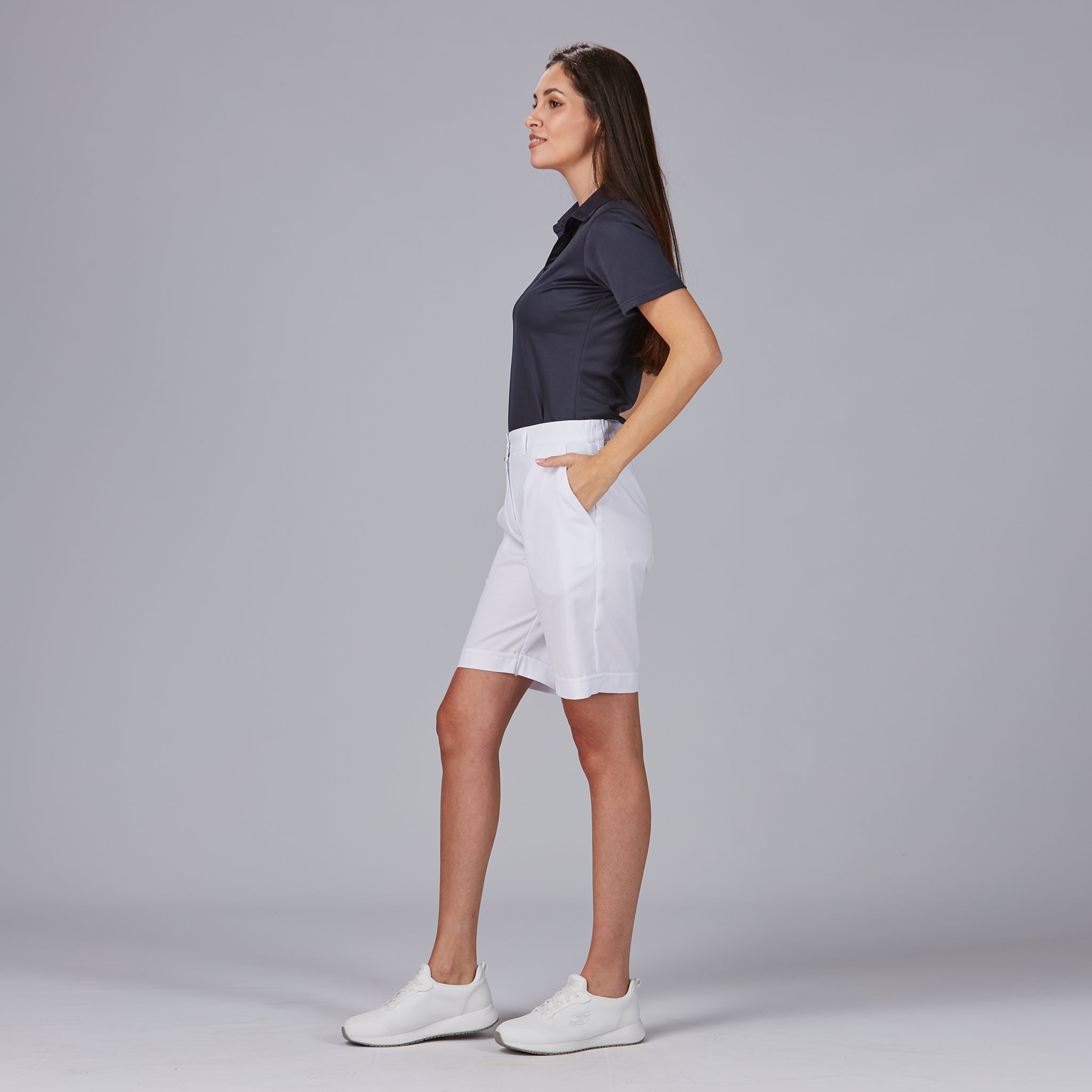 GARY'S Bermuda short de travail blanc femme été