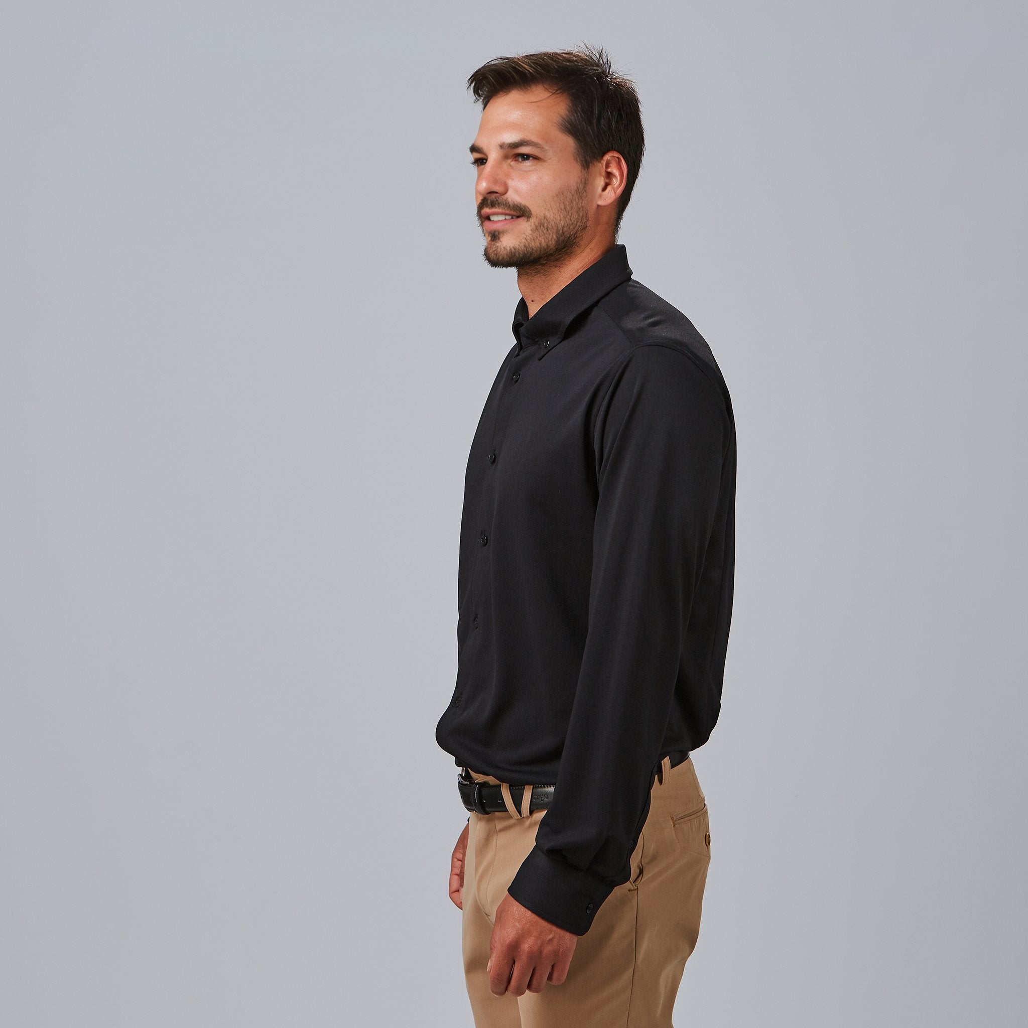 Gary's Salvatore chemise homme slim noir marine blanc