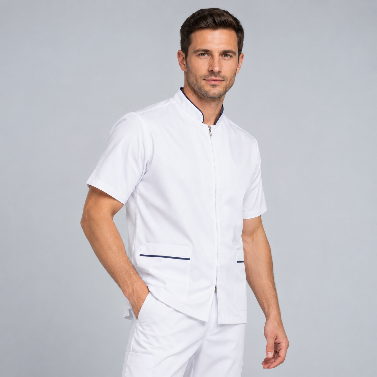 GARY'S Jackets Carlos veste médicale blanche pêche XS