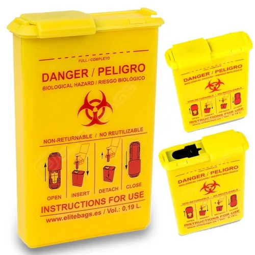 Enfermania Conbio's collecteur aiguilles poche jaune
