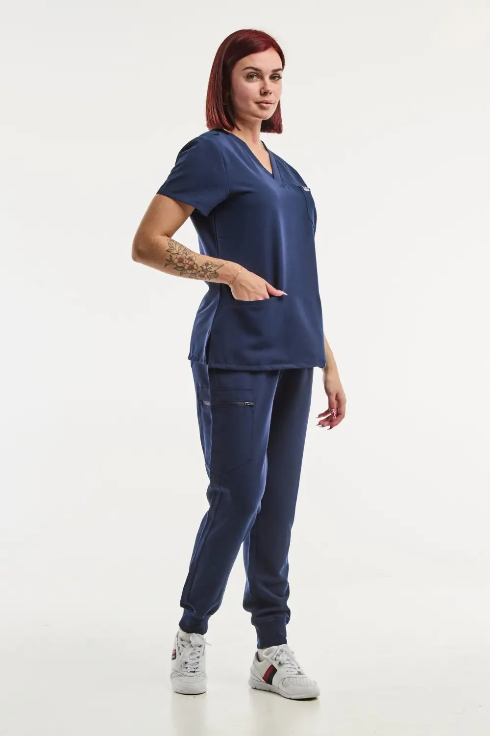 Aelin Paris Tenue Médicale Femme Bleu Marine Stretch