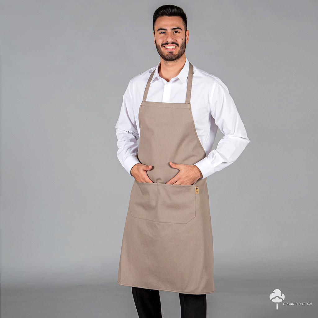 Gary's Tablier Bavette Coton Bio 91x74cm Blanc Poche