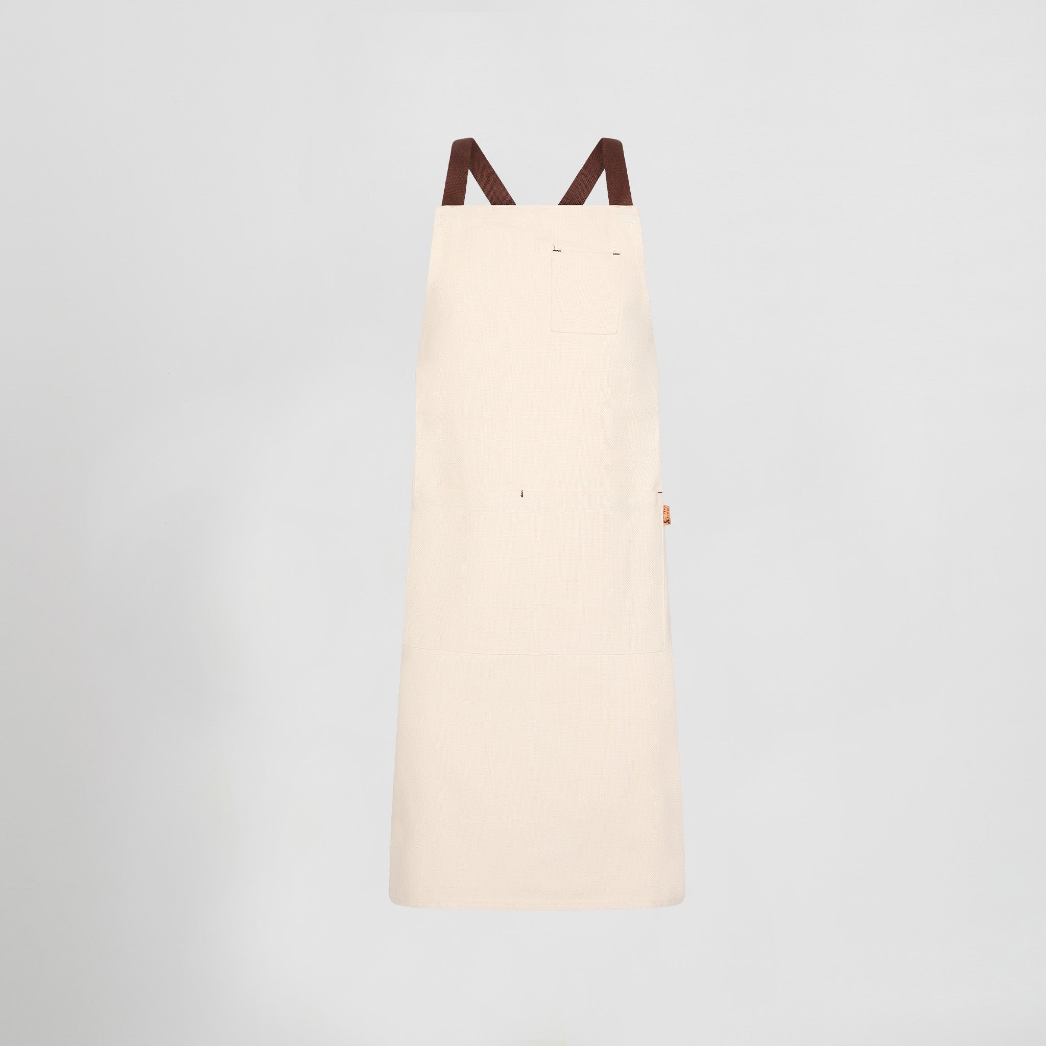 Gary's tablier bavette coton bio ivoire 91x74 cm poches