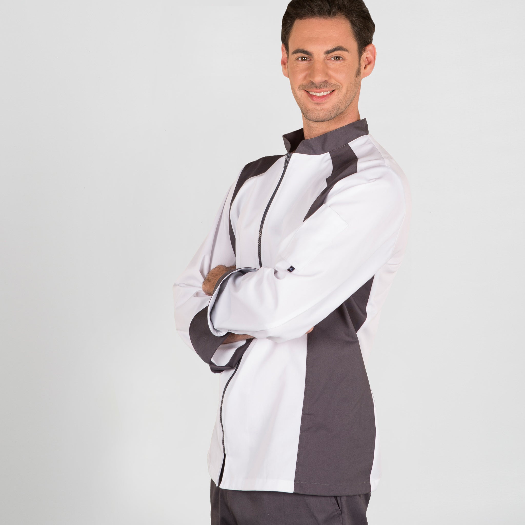 GARY'S Sanz veste cuisine unisexe blanc sarga coton