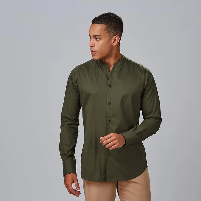 GARY'S Loris chemise homme slim noir coton stretch