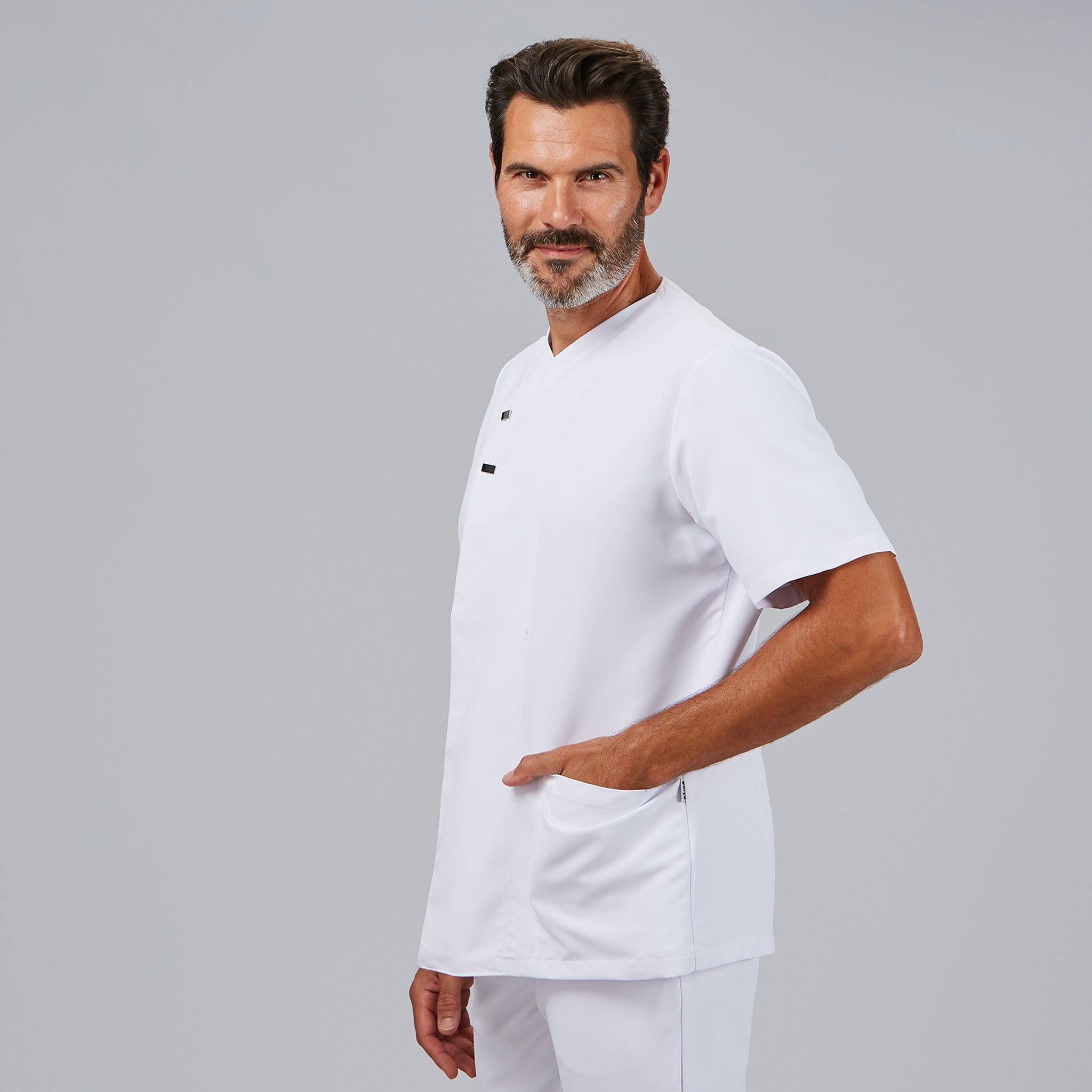 GARY'S Hugo blouse homme noire antibactérienne poches