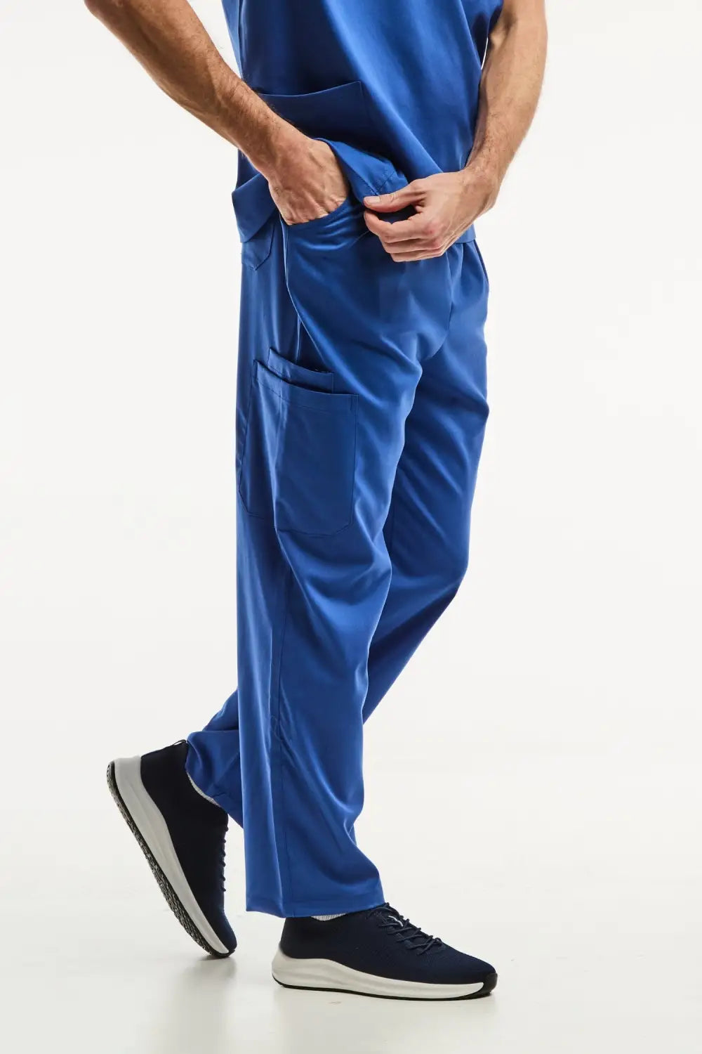 Aelin Luca pantalon médical homme bleu roi stretch