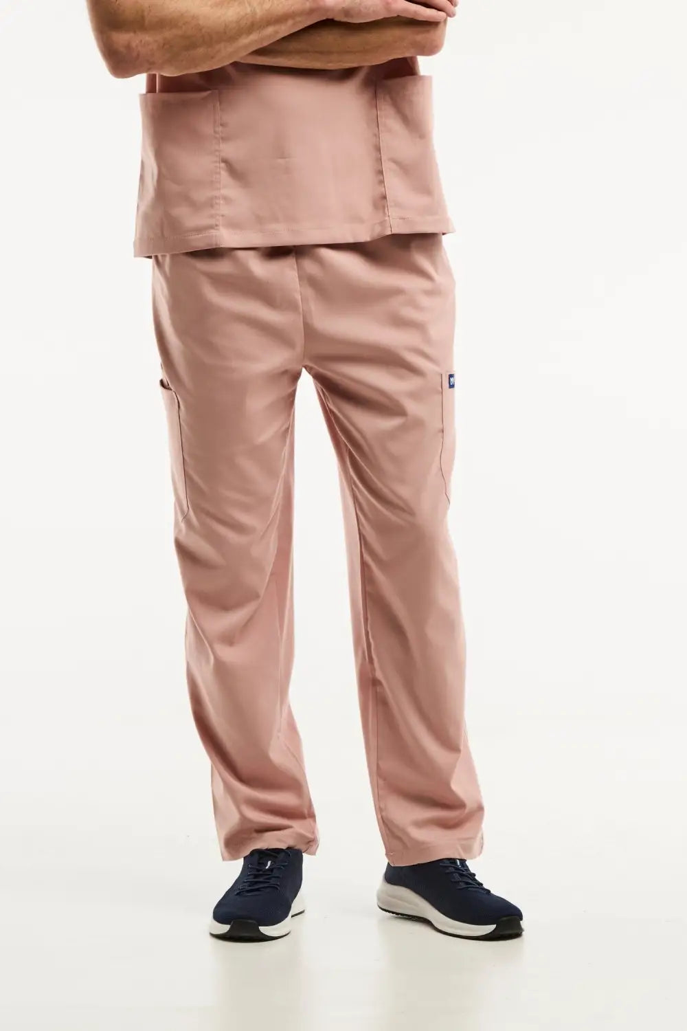 Aelin LUCA pantalon médical homme rose clair poches