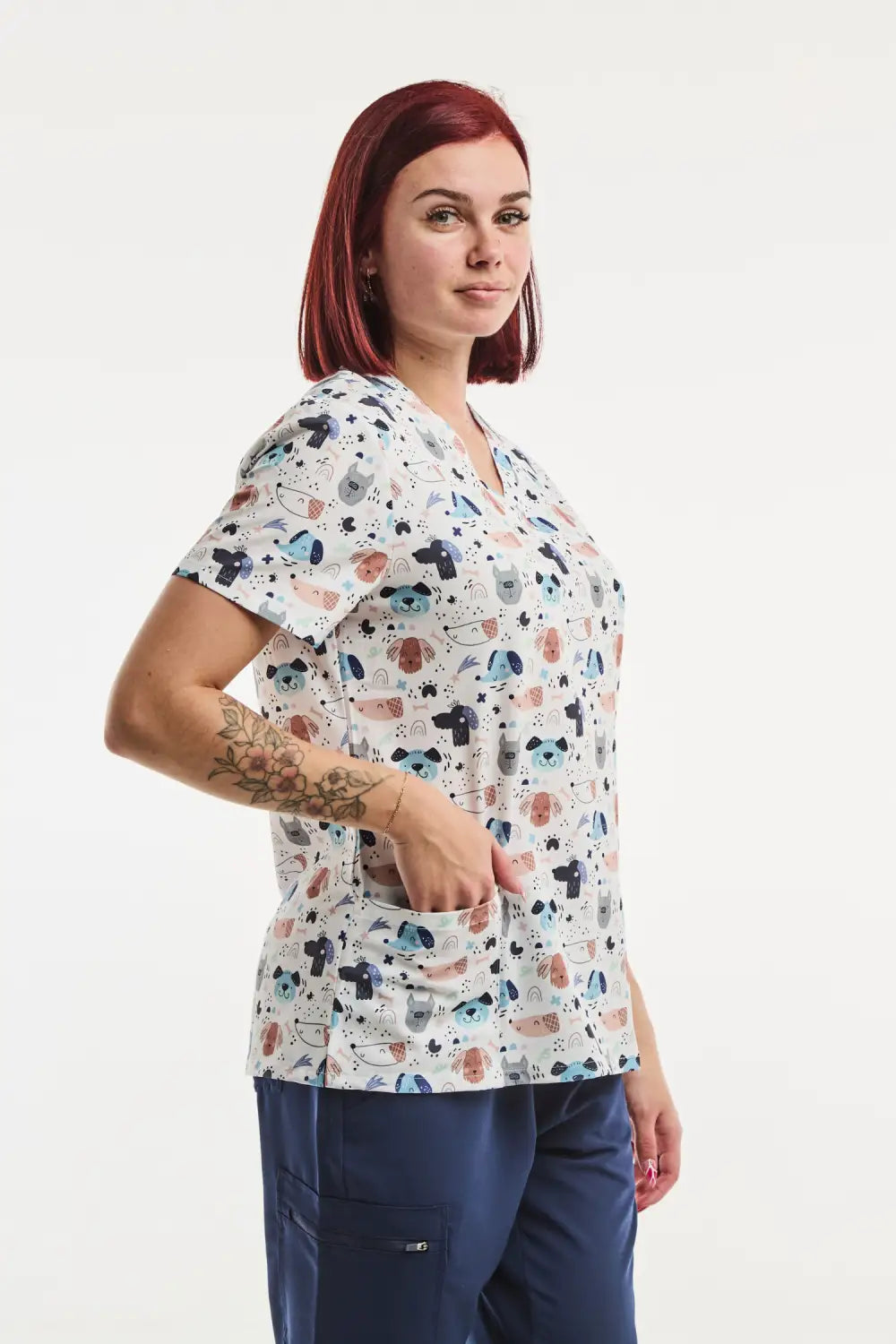Aelin Paris Tunique Médicale Femme Toutou Love Stretch