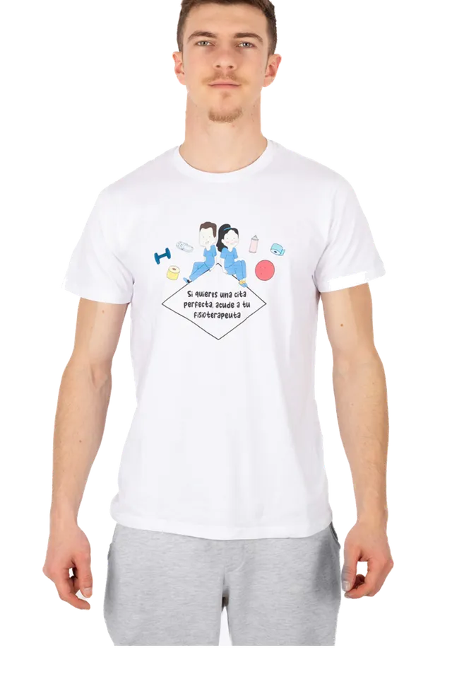 Enfermania t-shirt blanc kiné fisio coton taille M