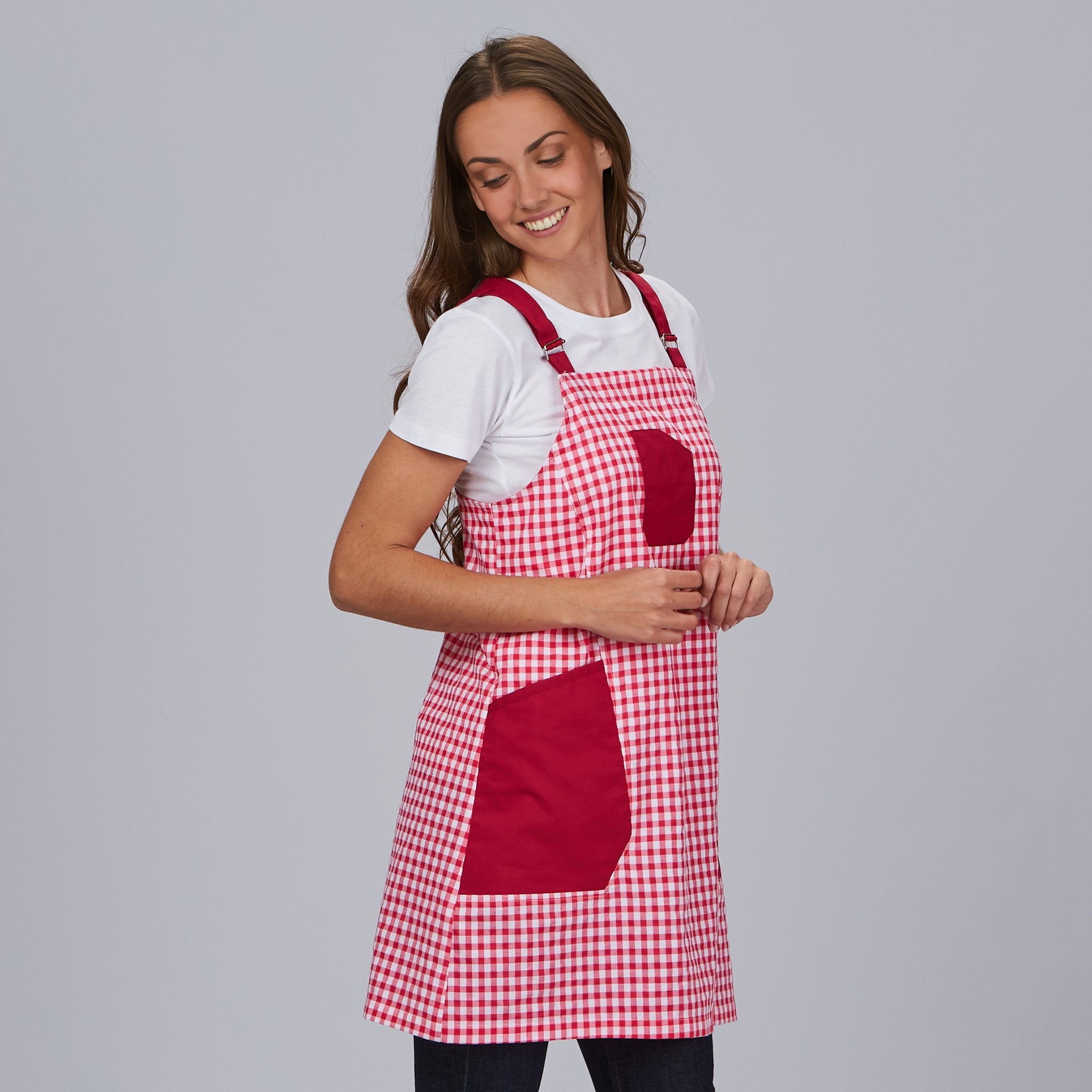 GARY'S Vichy chasuble bambula fuchsia taille S