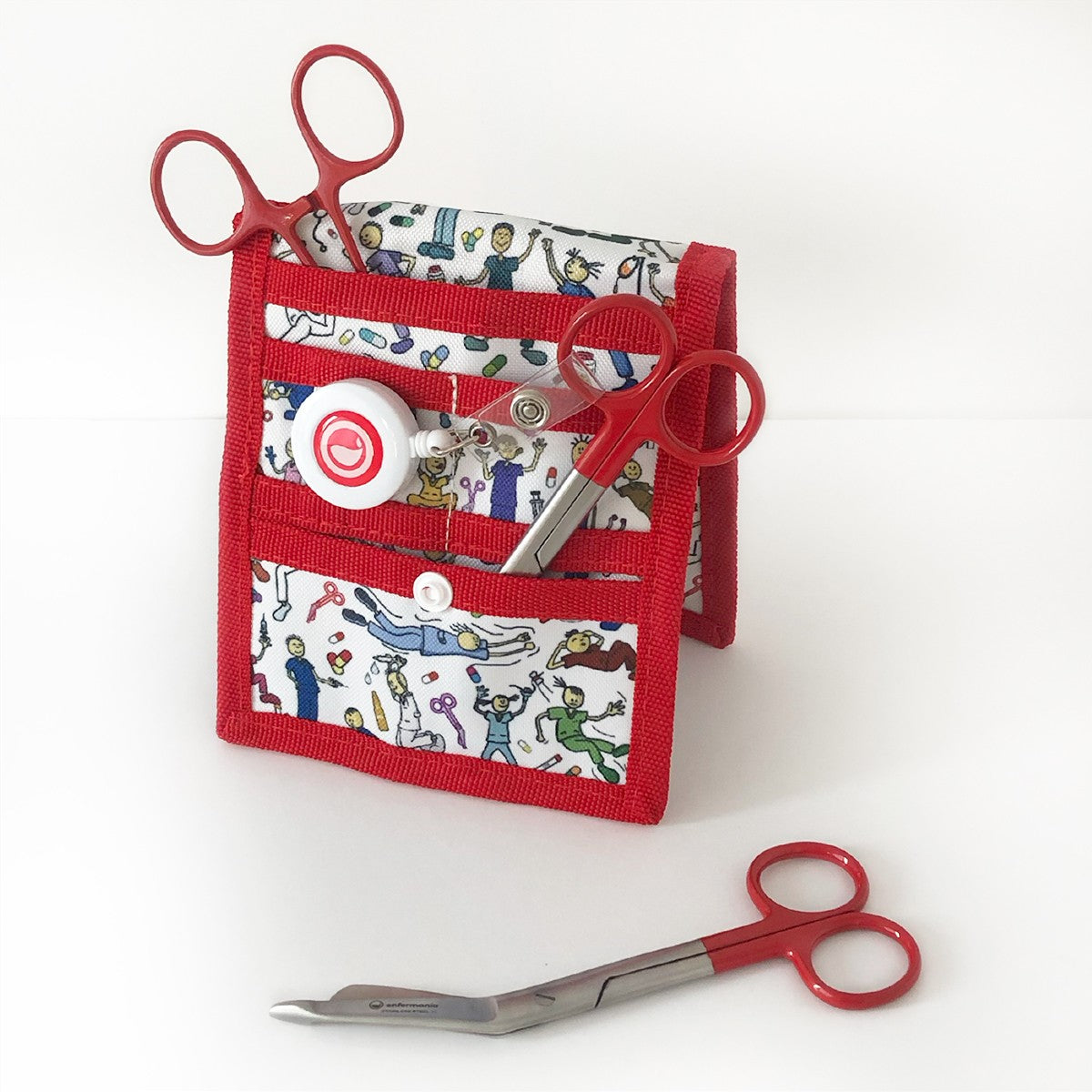 Enfermania Bolsas kit Pocket Revolutum rouge ciseaux