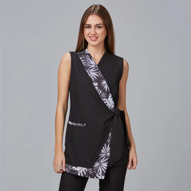 Gary's Ficus Blouse Femme Noir Col Smoking