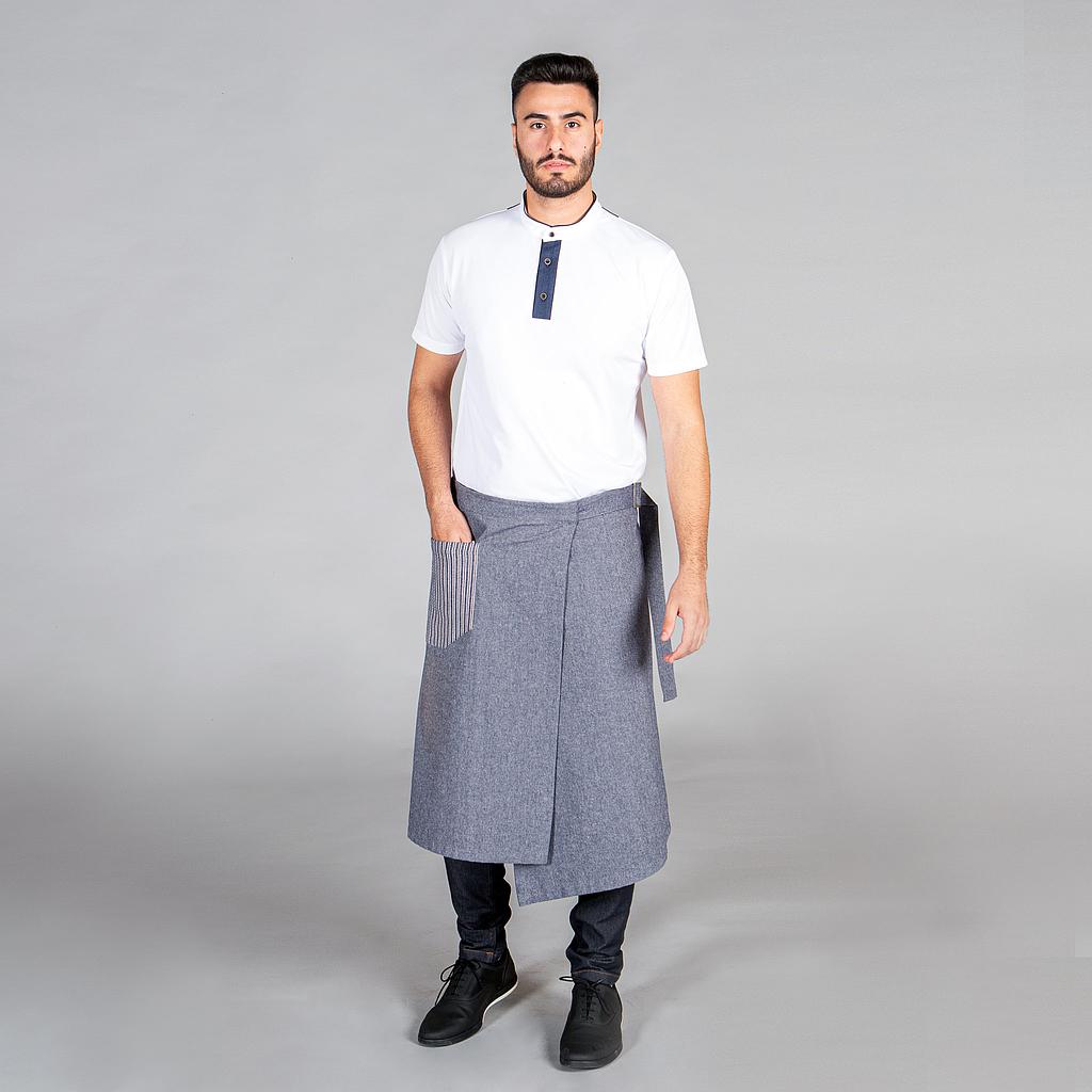Gary's Bistro tablier long toile indigo M