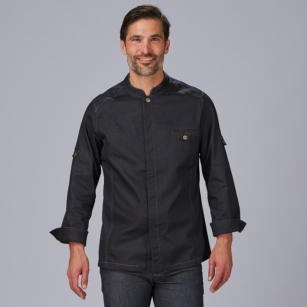 GARY'S Moran veste cuisine denim stretch marine