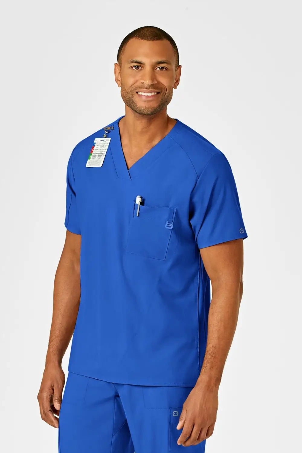Aelin LUCA W123 tenue médicale Bleu royal homme microfibre
