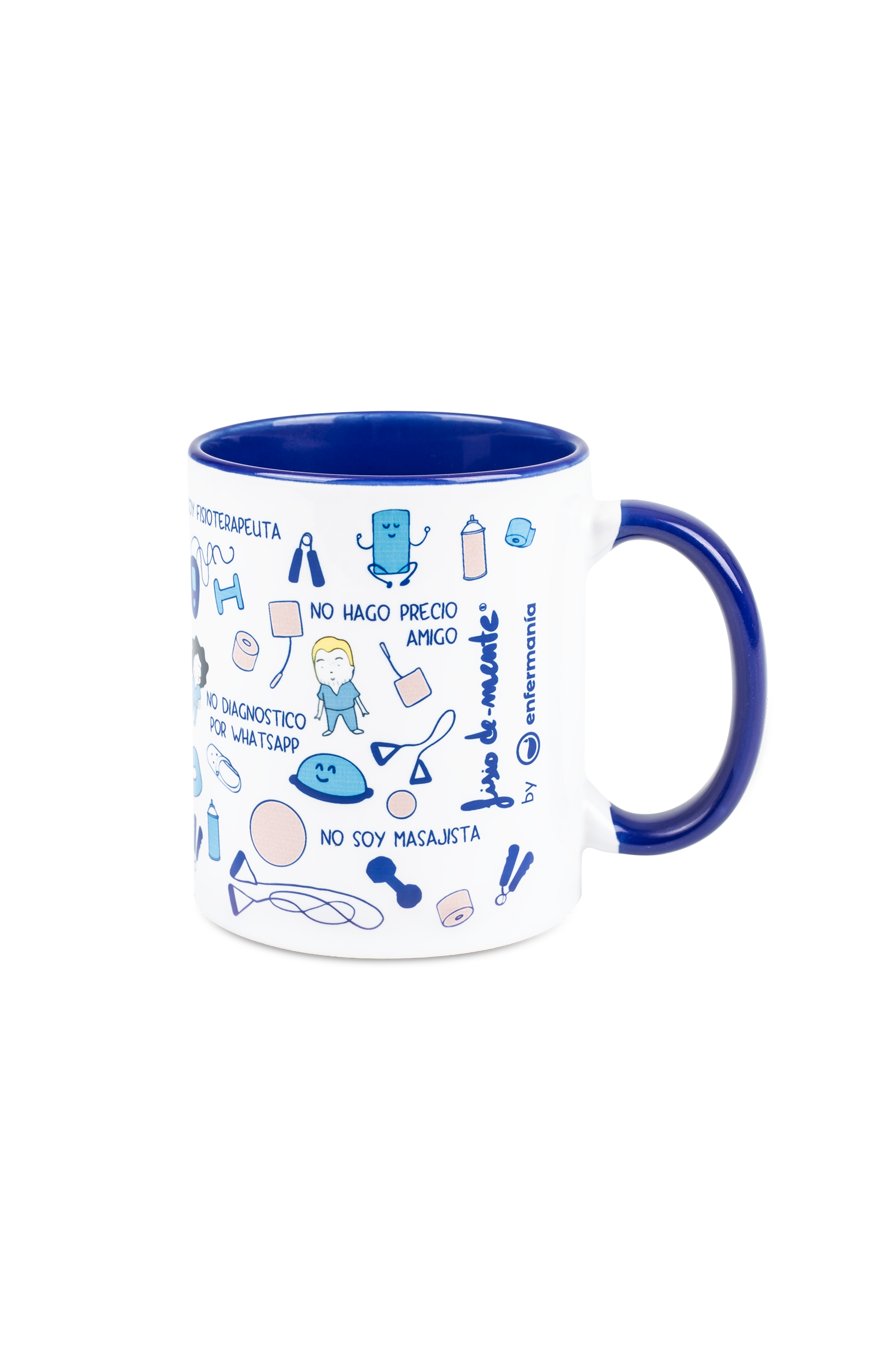 Enfermania Tasse Céramique Bleu Marine 350 ml Kiné