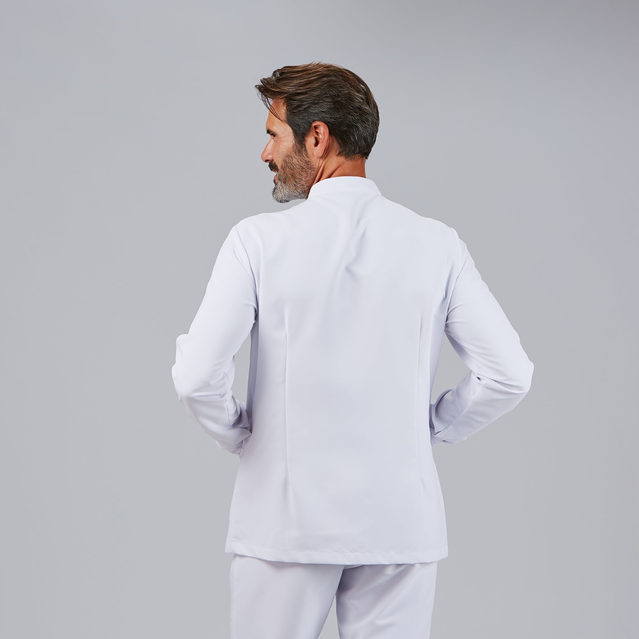 GARY'S Aarón blouse médicale homme blanc microfibre