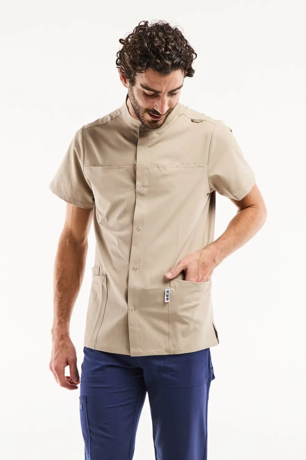 Aelin Noah blouse médicale homme sable stretch