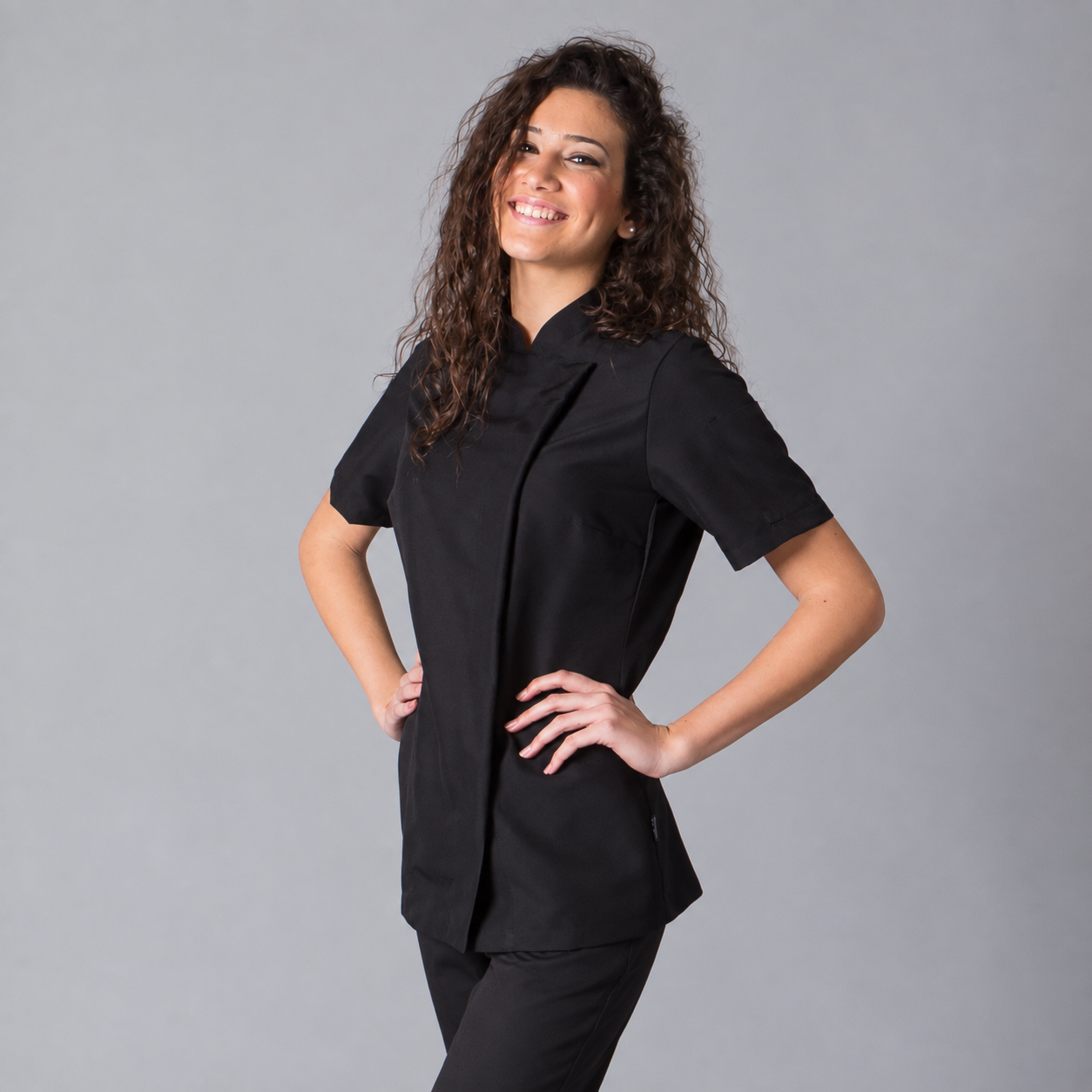 GARY'S Paz veste cuisine femme manche courte noir