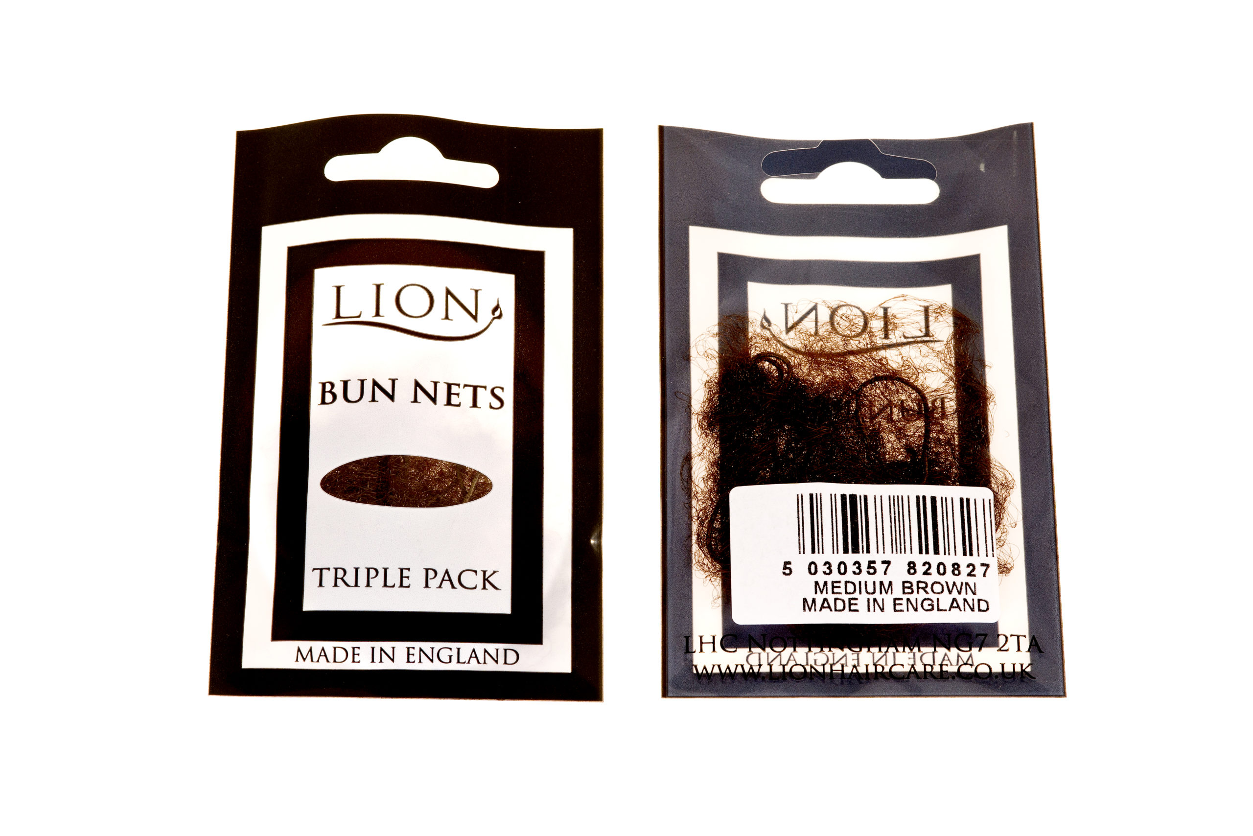 Lion Haircare Bun Nets filet chignon nylon lot 3