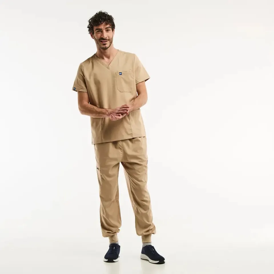 Aelin LUCA Jogger tenue médicale homme beige clair