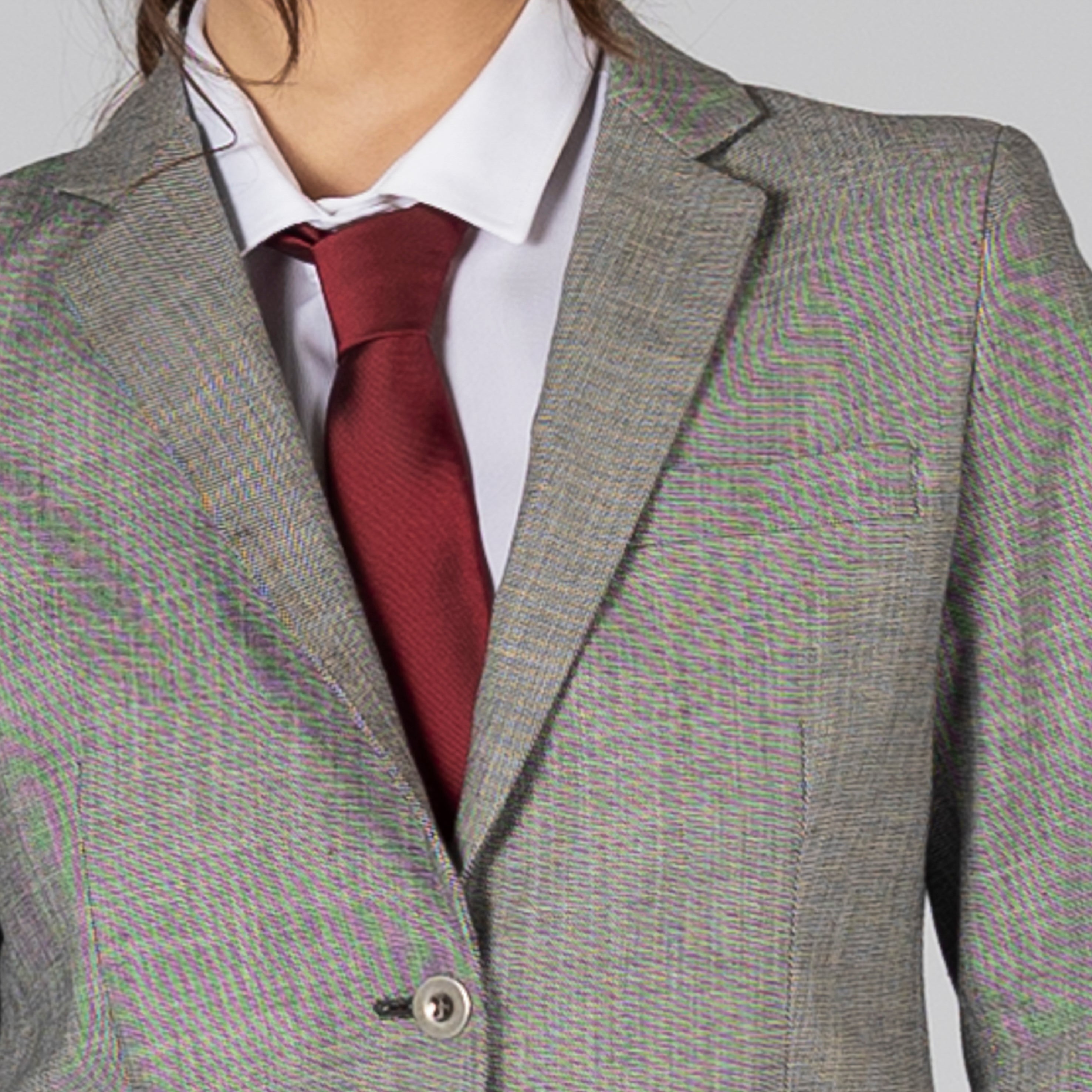 GARY'S Blazer Femme Cheviot gris veste tailleur