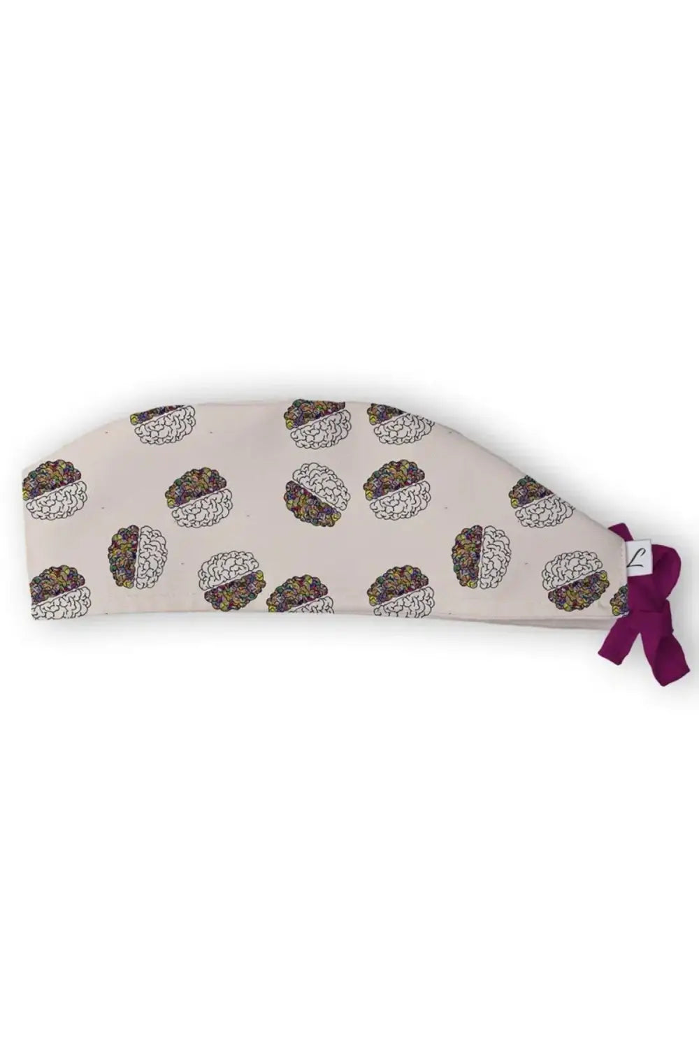 Aelin Paris calot de bloc beige imprimé cerveau polyester