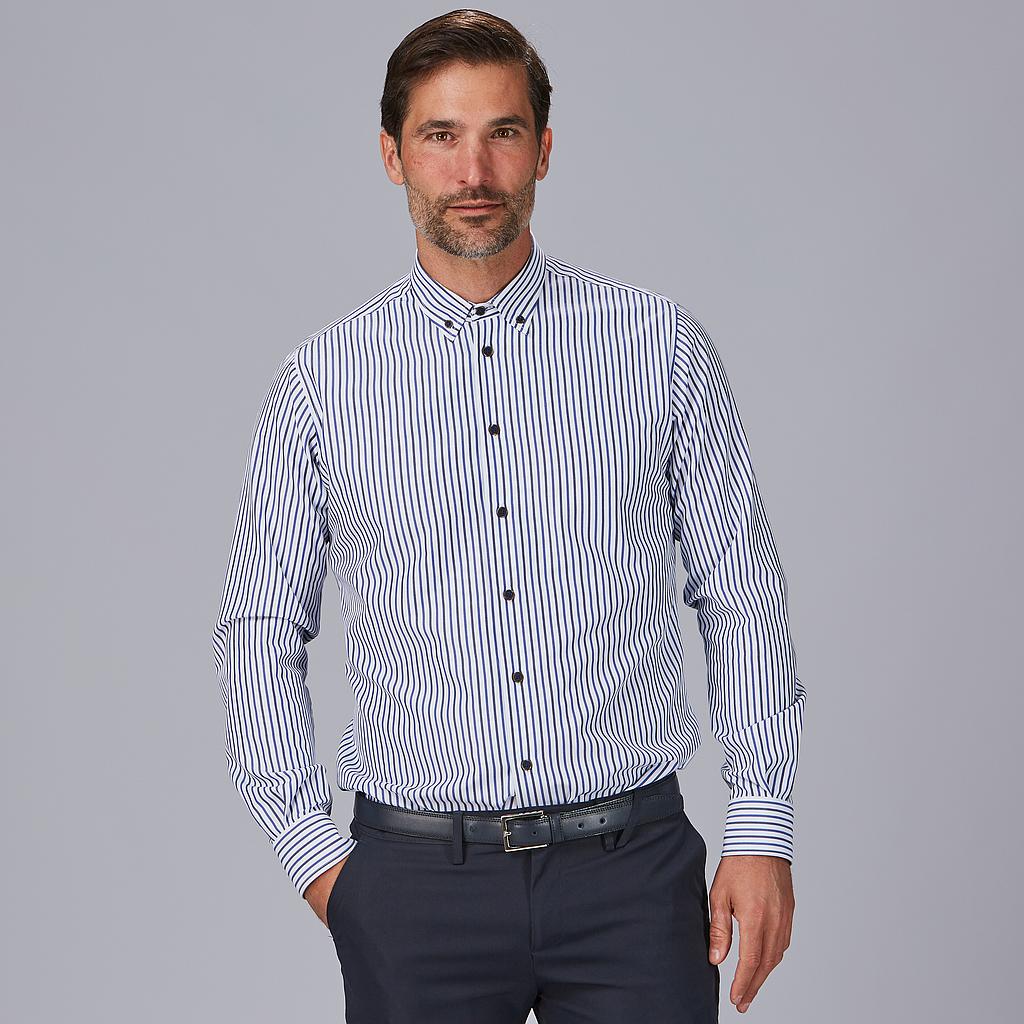 Chemise Gary's Alessandro rayée homme bleu marine M