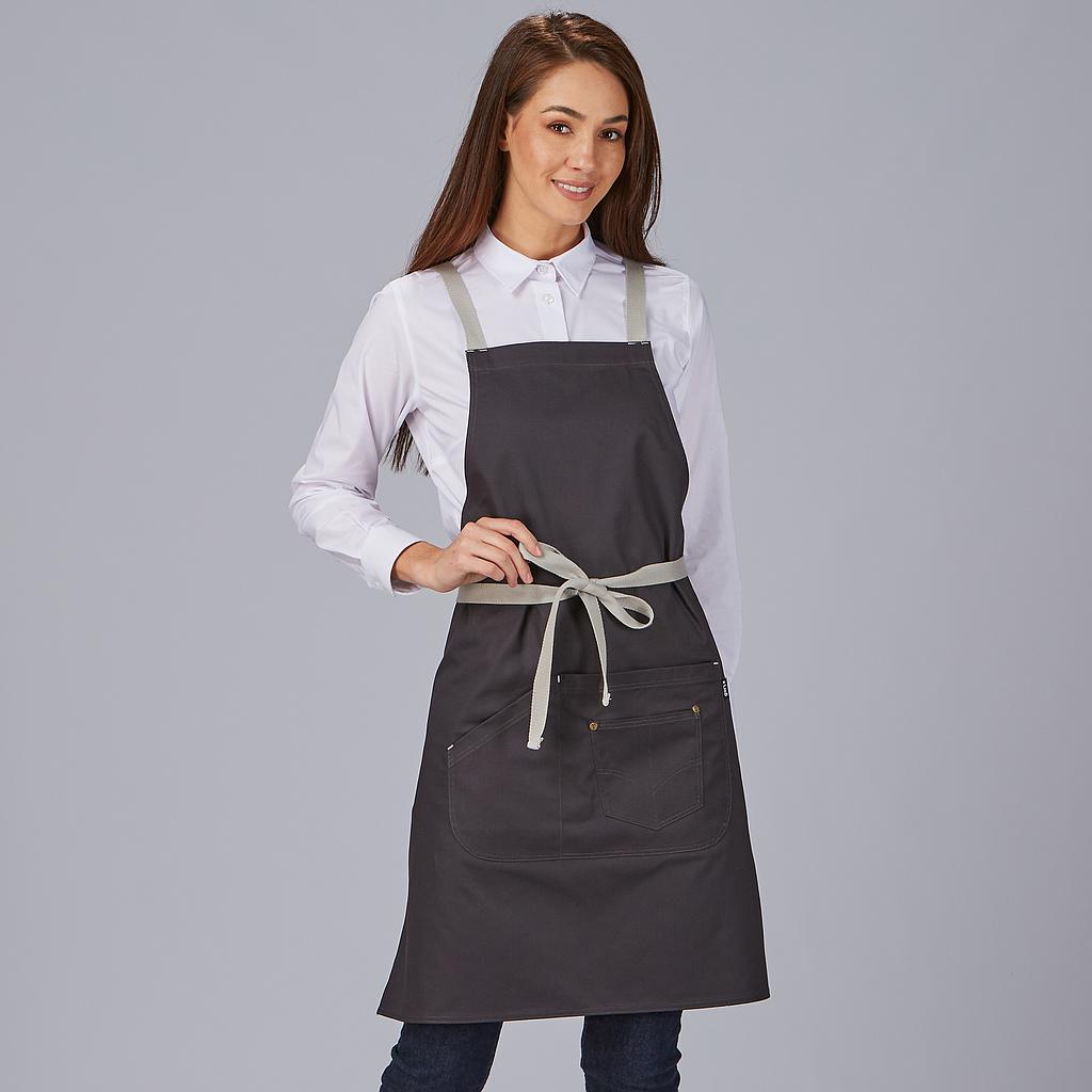 Gary's Aprons tablier bavette marine 88x74cm poches