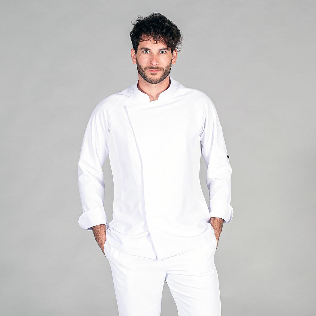 GARY'S Crespo Veste Cuisinier Homme Noire Microfibre