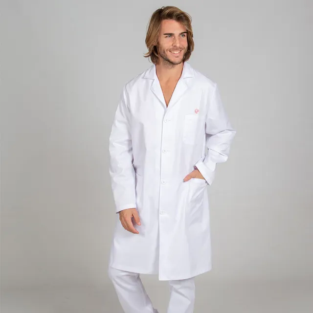 GARY'S Reyes blouse blanche unisexe boutons pression brodée