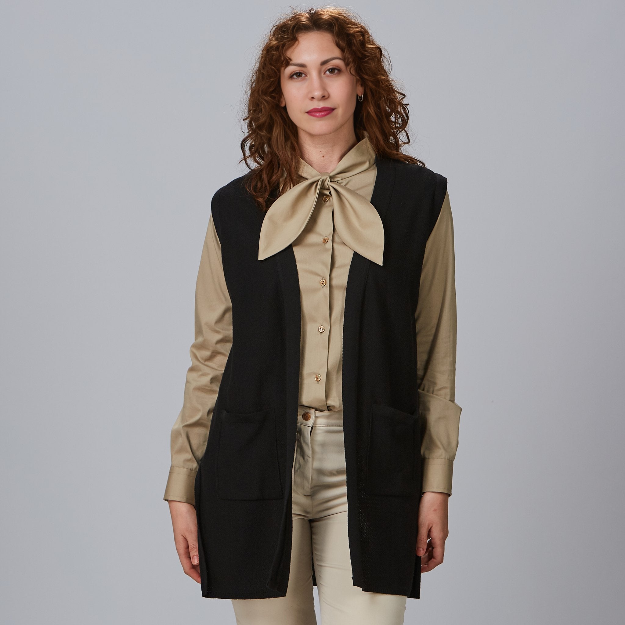 GARY'S Vests gilet tricoté femme noir recyclé