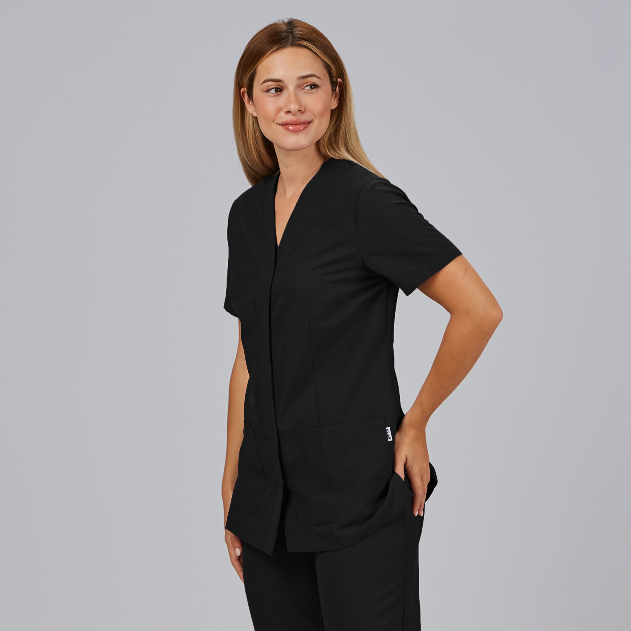 GARY'S Sonia Blouse médicale noire microfibre