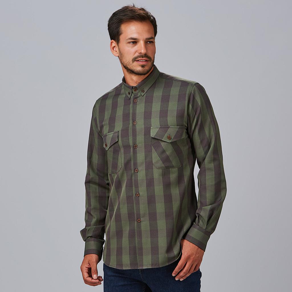 Gary's Augusto 260032 Chemise slim carreaux bleu