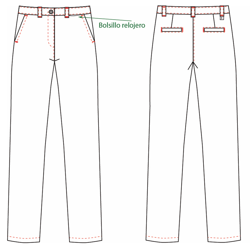 GARY'S Cheviot Pantalon Chino Femme Gris Stretch